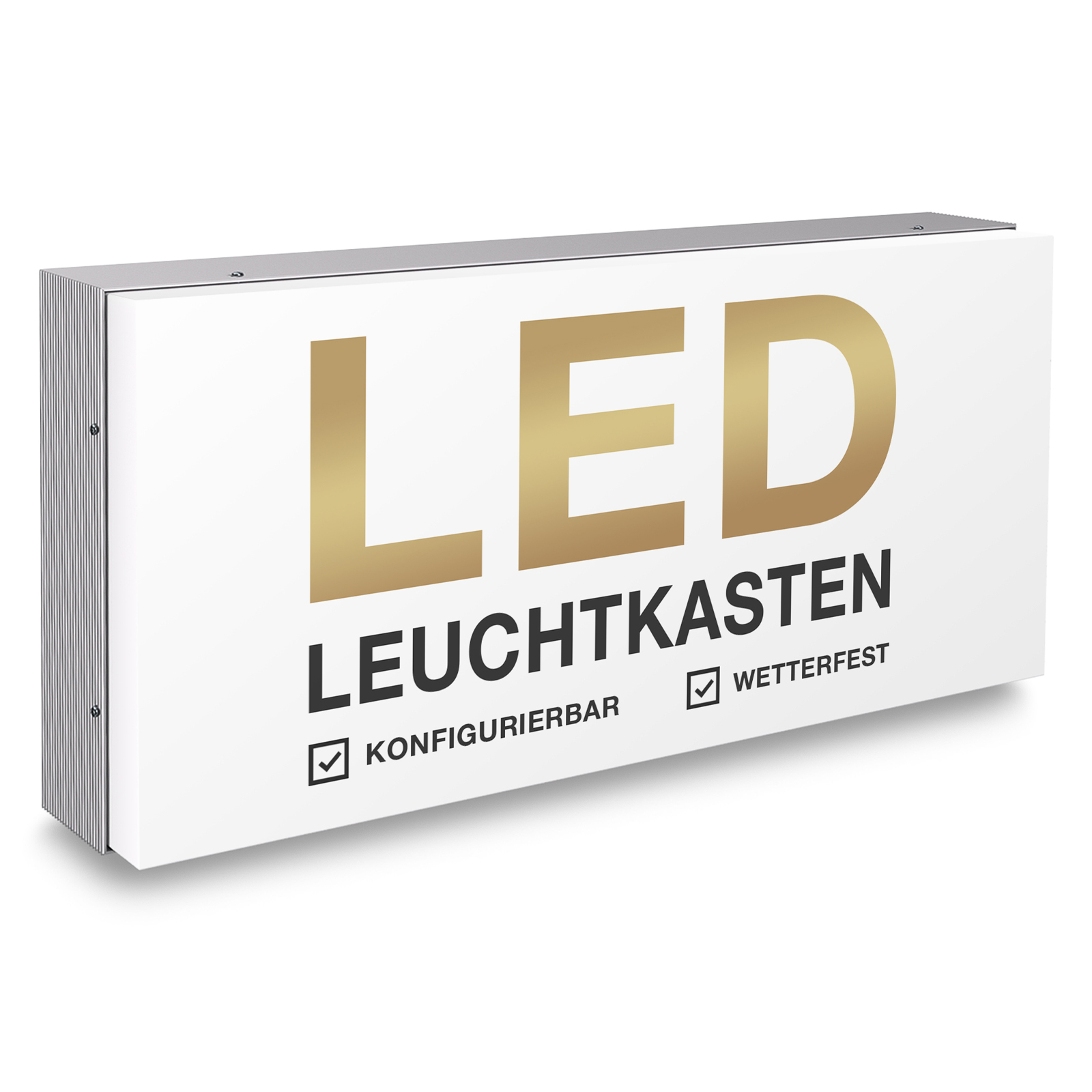 Leuchttransparent Leuchtreklame nach Maß, bis 6m Länge, Haube, einseitig, LED Leuchtkasten, Leuchtwerbung, Outdoor, Außenbereich