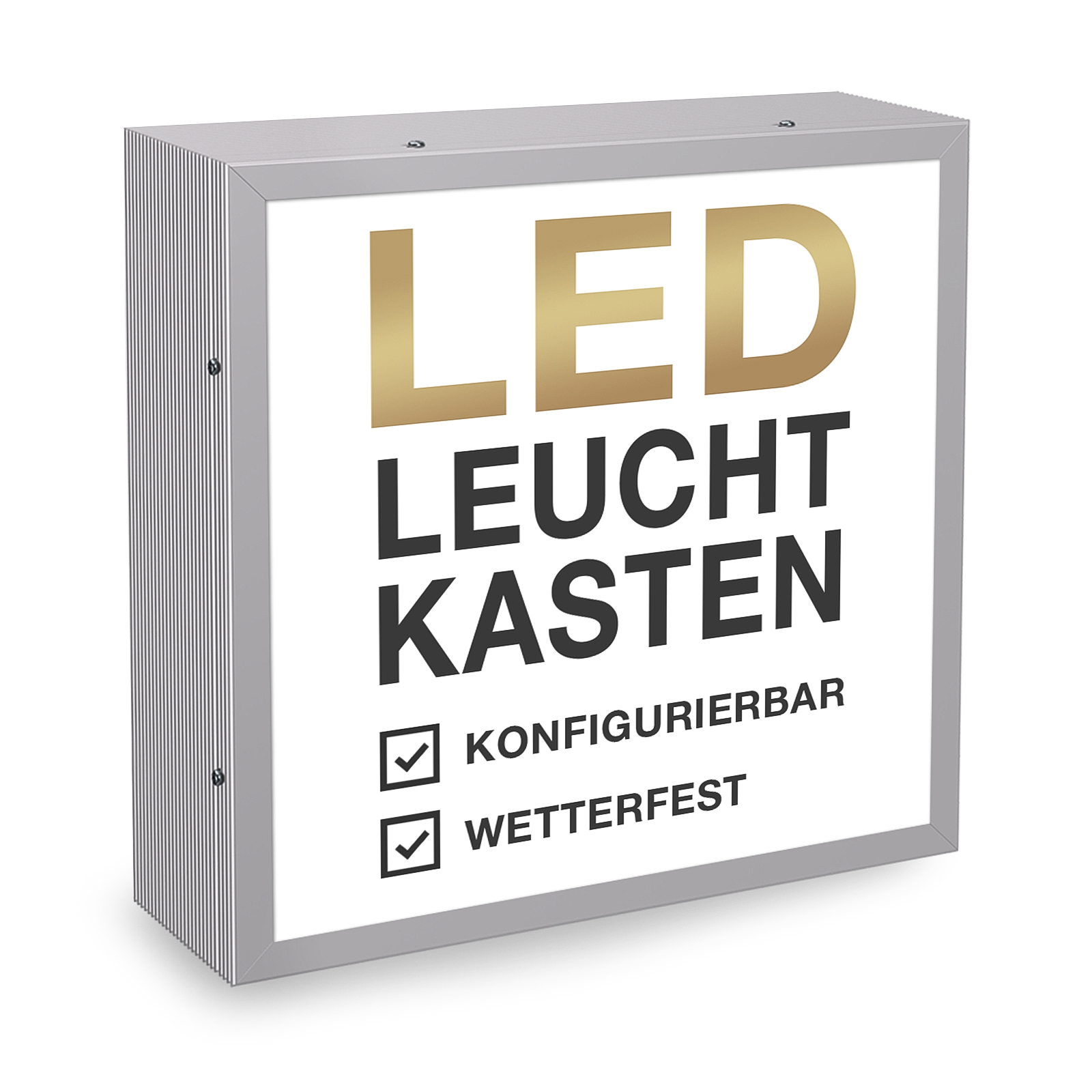 Leuchtkasten Außenwerbung nach Maß, bis 6m Länge, Scheibe, einseitig, LED, Leuchtreklame, Leuchtwerbung, Outdoor, Außenbereich