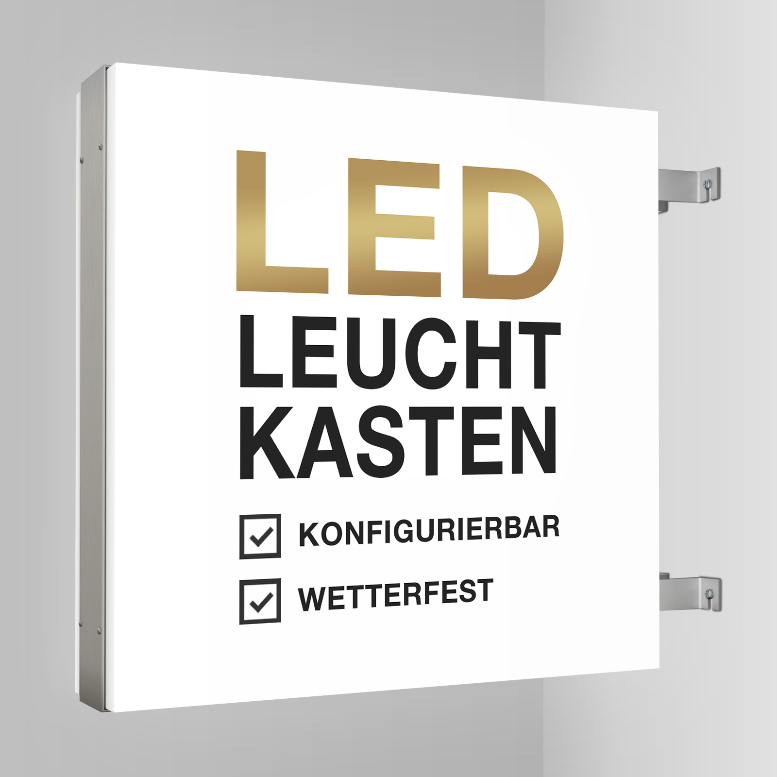 Leuchtwerbung Outdoor nach Maß, bis 3m Höhe, Haube, beidseitig, LED Leuchtkasten, Außenwerbung, Außenbereich,